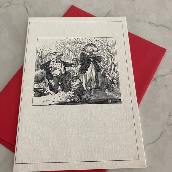 Earth Rider Frog Couple 'Someday my Prince Will Come' Folded Greeting Card - Picture 1 of 4